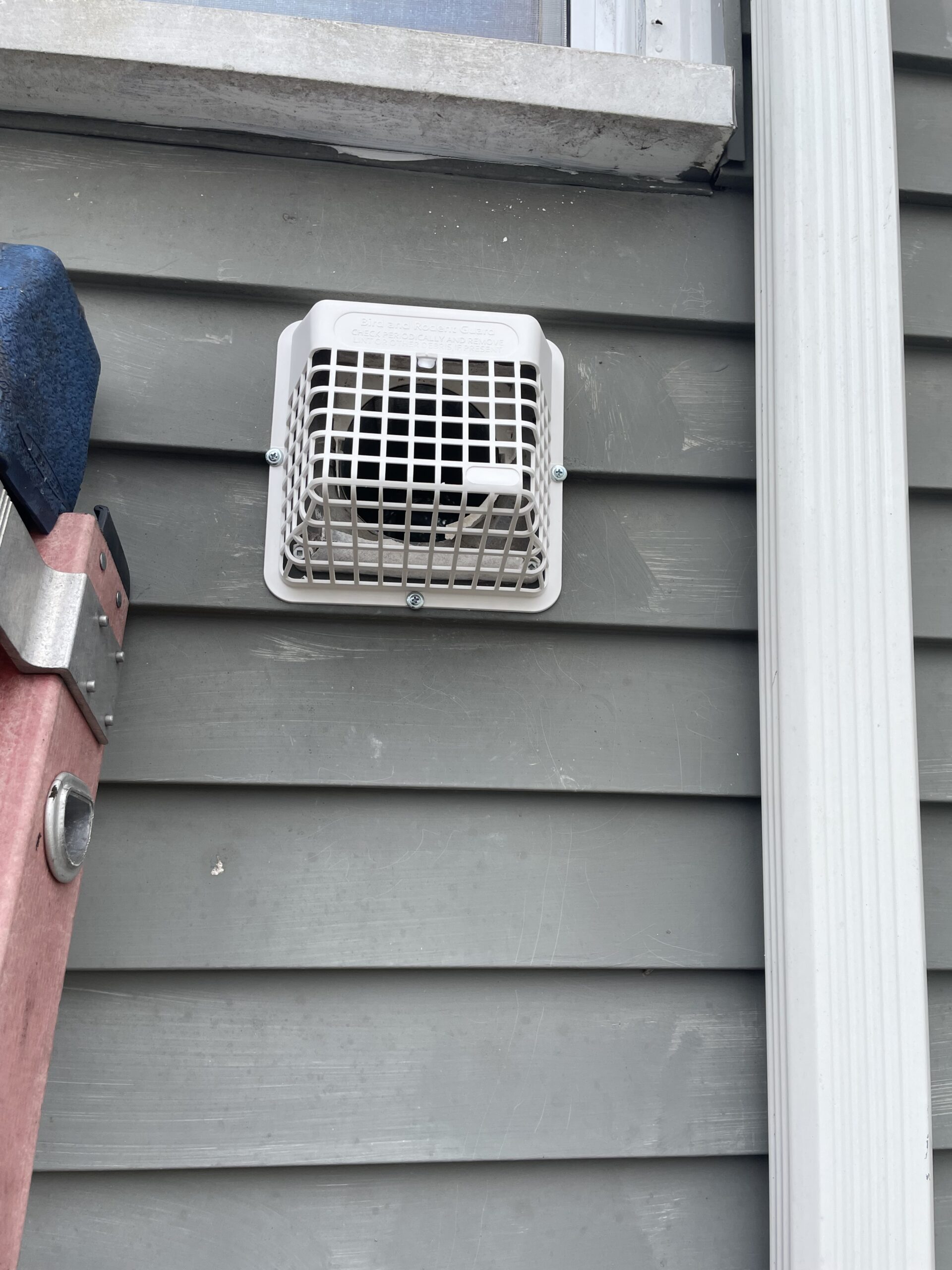 Protected vent after bird nest removal and exclusion work in Shelton Connecticut